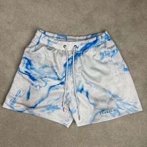 YoungLA Gray and Blue Athletic Shorts